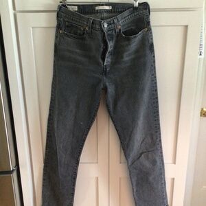 Levi’s Wedgie Straight leg faded black jeans